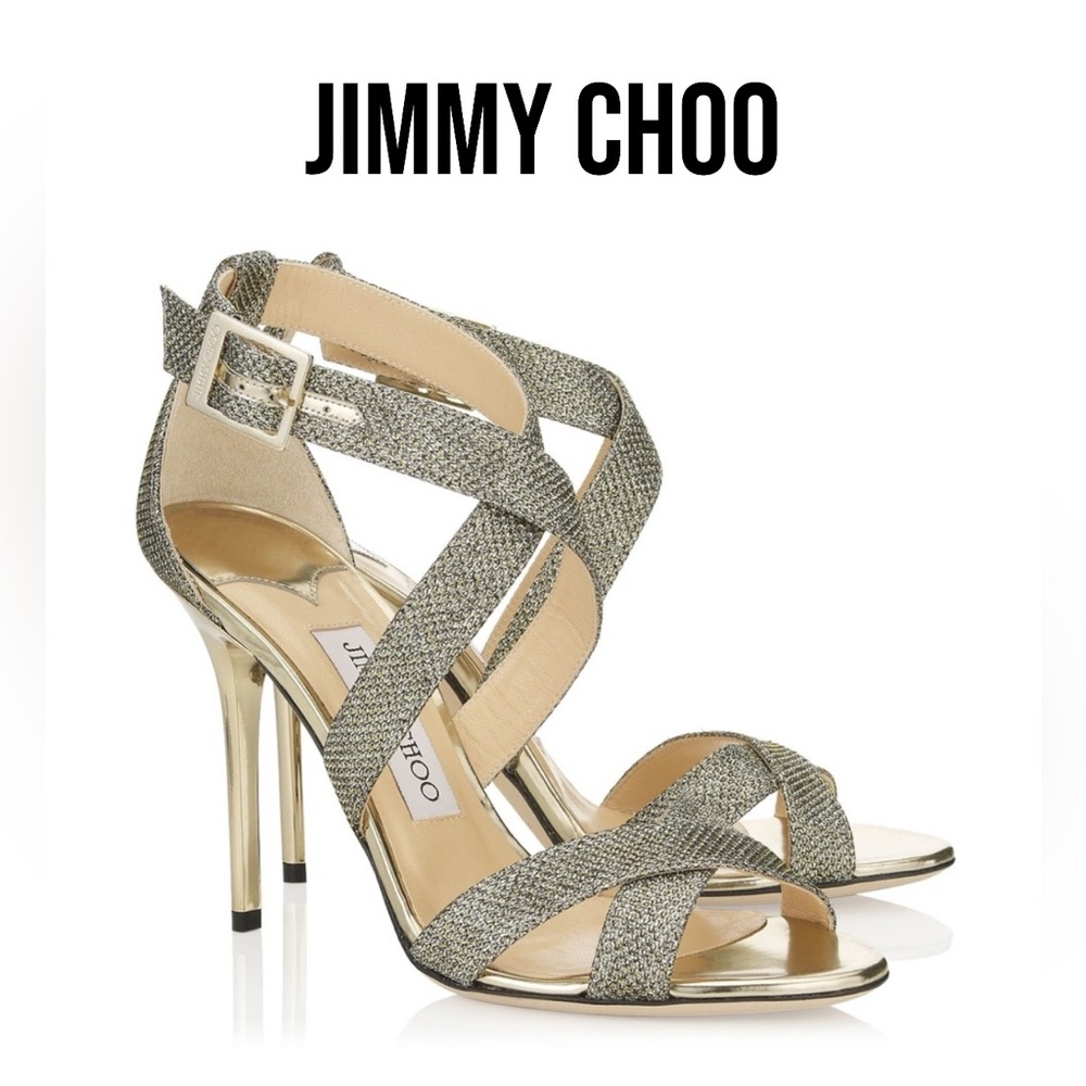 JIMMY CHOO Lottie Lag Light bronze heels